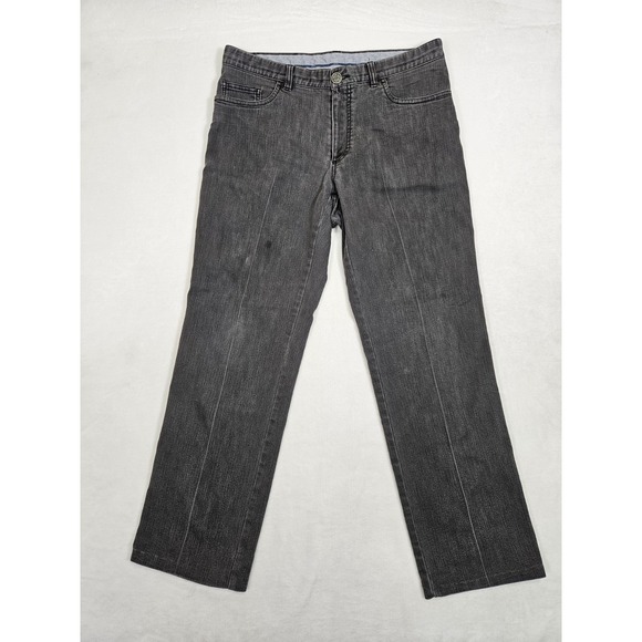 Brioni Other - Brioni Jeans Men 33x28* Black Marmolada Straight Leg Pants Italy Designer Luxury